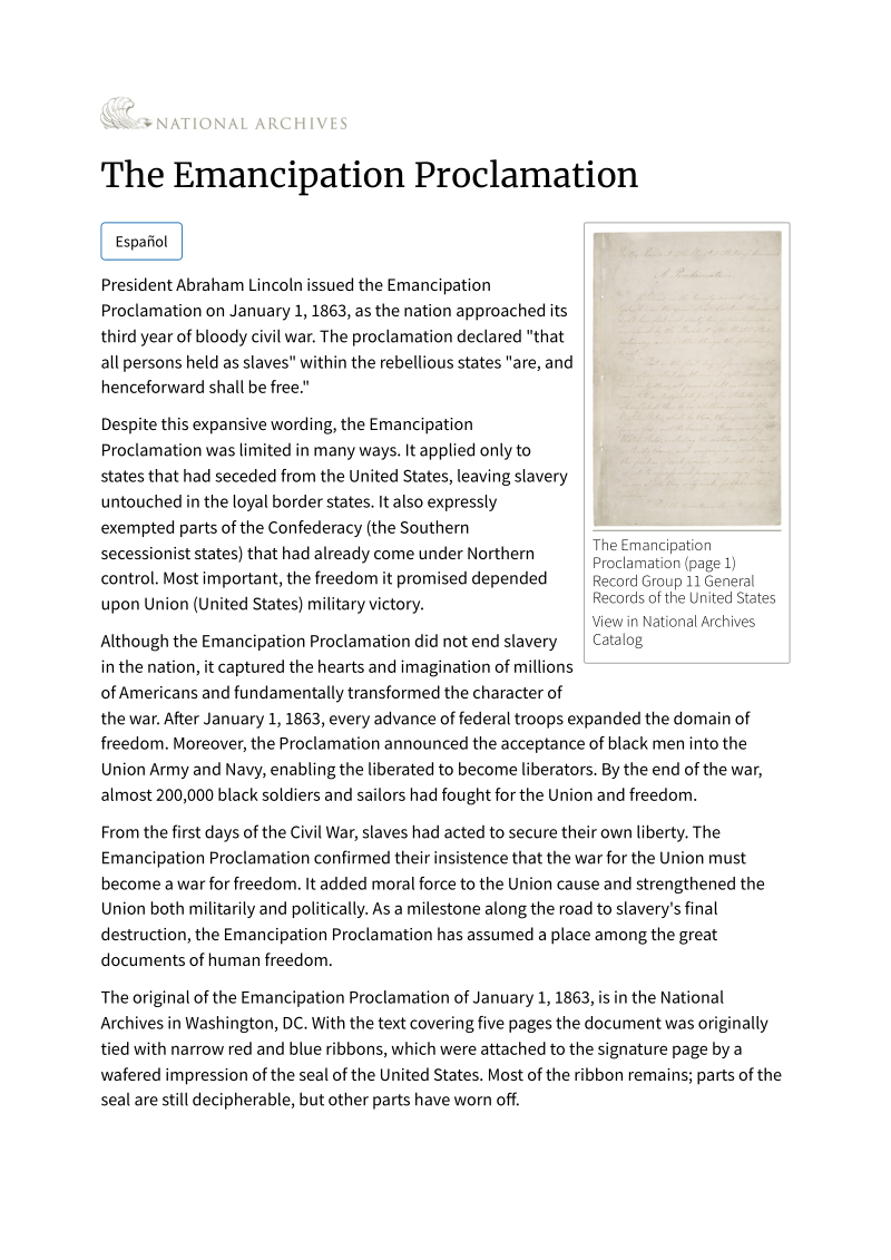 Proclamation Pdf Abraham Lincoln issued